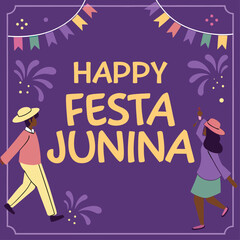 Folk-Inspired Festa Junina Decorative Borders