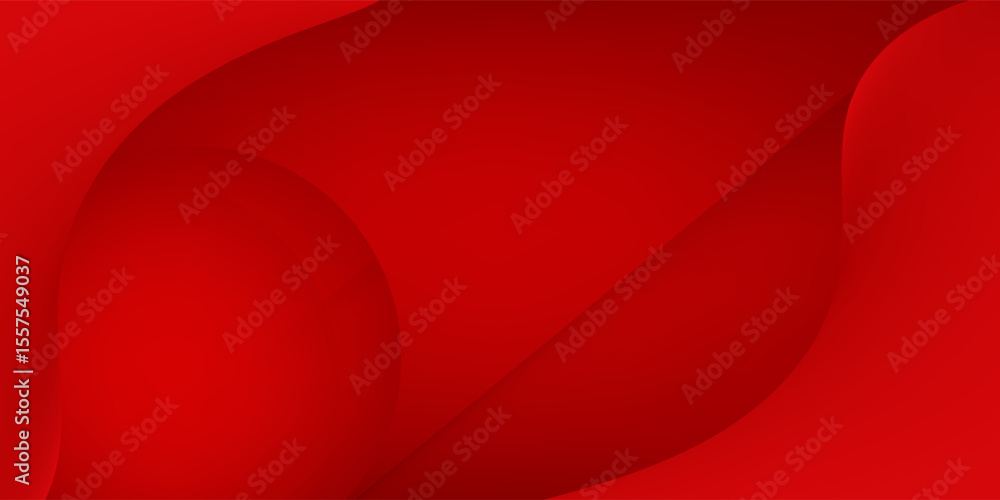 Poster abstract red background with circles.