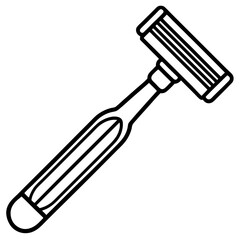 Razor line art vector