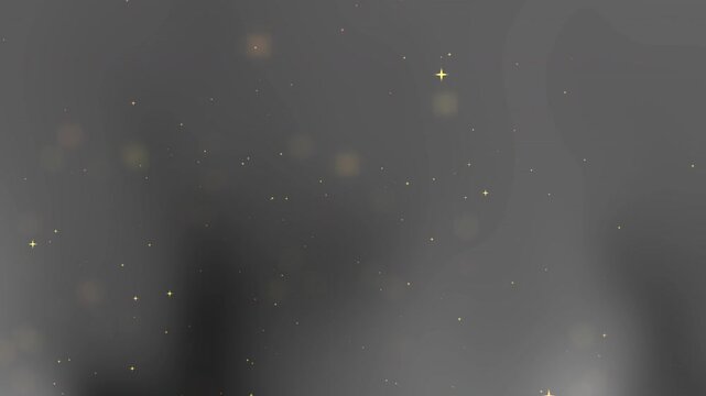 Black fade gray and gold sparkles luxury animation background for premium designs.
