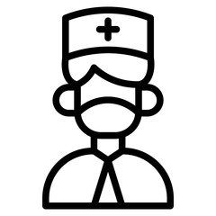Oncology nurse in vector illustration