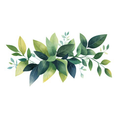 Cluster of fresh green leaves in various shades, arranged in natural and artistic style, evoking sense of freshness and nature beauty