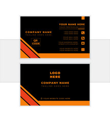 Luxury and elegant business card design with minimalist print template. editable vector illustration. landscape orientation.
                