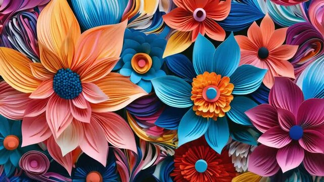 Detailed Abstract Floral Art