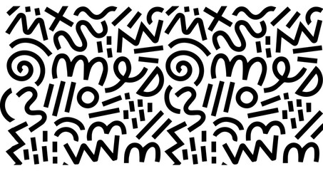 Abstract Black and White Geometric Pattern Design