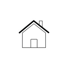 Home icon vector illustration silhouette
