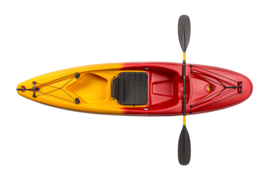 kayak with paddle isolated on transparent or white background, png