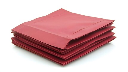 Stack of Red Paper Napkins Close Up Photography