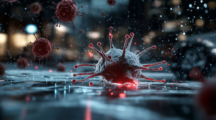 Innovative mrna vaccine development against viruses global research lab digital art scientific environment close-up view