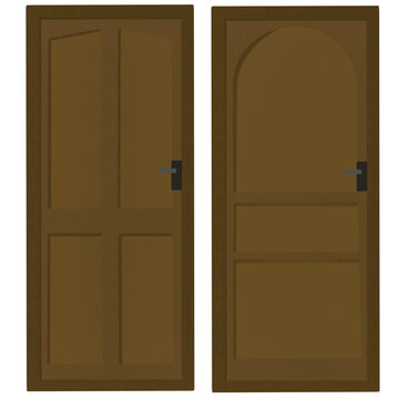 closed wooden door