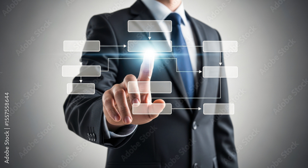 Poster business process workflow management strategy planning flowchart organization chart automation syste