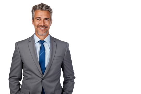 Professional male manager with a warm smile, ideal for business, consulting, or executive
