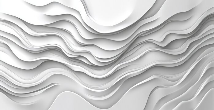 Abstract White and Grey Wavy Layers Background