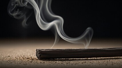 Incense Stick with Rising Smoke