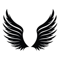 Obraz premium Soaring eagle with outspread wings, a powerful bird symbol in vector silhouette design