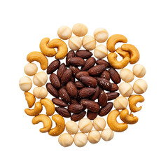 The seeds are isolated on a transparent background.