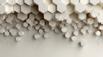 Abstract Beige Hexagonal Pattern Background