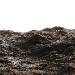 Rich Soil Texture A Detailed Ground Surface on transparent Background