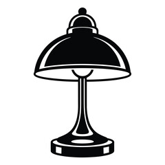 Retro1950s Diner Light Silhouette, Vector, Illustration, Outline, Line Art, Icon, Logo, White Background.