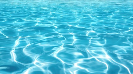 Clear blue water surface with light reflections creating a shimmering, wavy pattern.