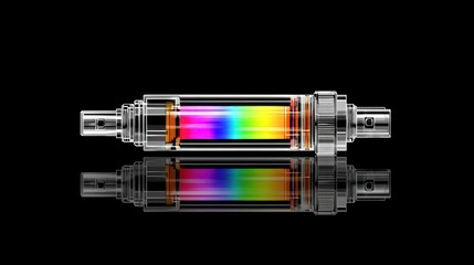 Colorful, transparent device with internal lighting