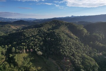 Sightseeing landscape of valley in Santo Antonio do Pinhal, Brazil