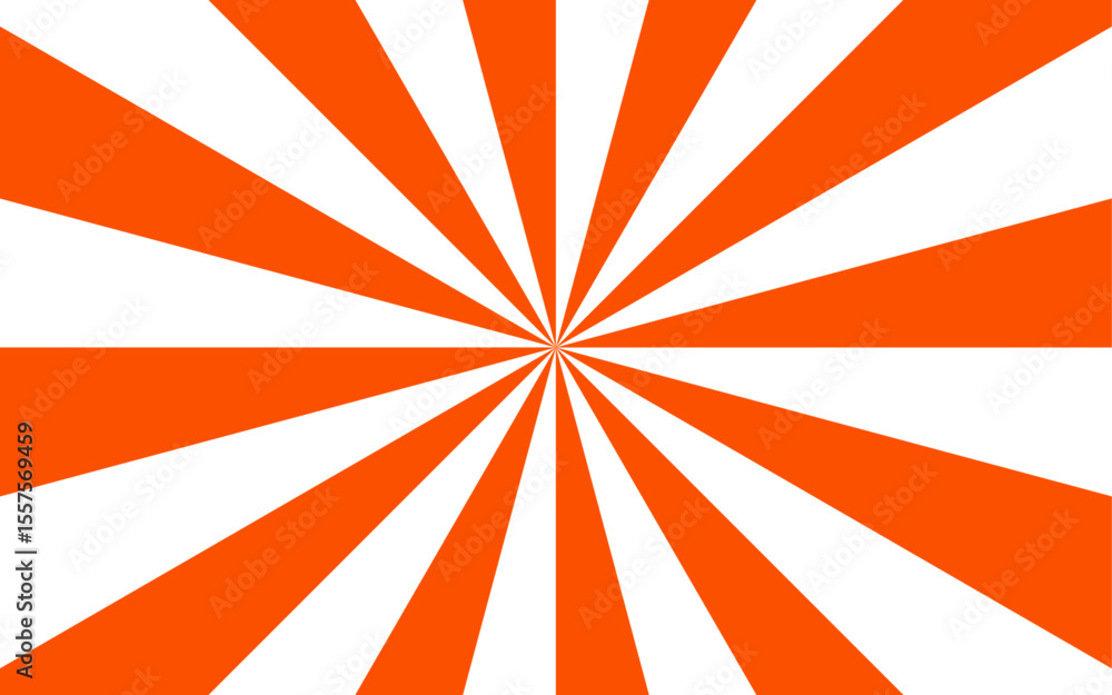 Poster abstract bold optical illusion background with swirling orange and white wavy stripes radiating from
