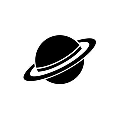 planet saturn icon vector flat and clean look