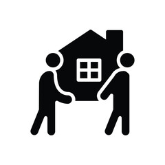 moving house service solid icon symbol vector design good for web or mobile app