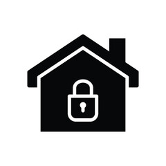 home security solid icon symbol vector design good for web or mobile app