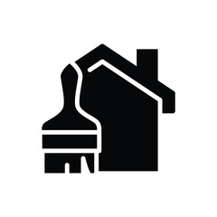 home renovation service solid icon symbol vector design good for web or mobile app