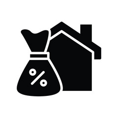 home loan solid icon symbol vector design good for web or mobile app