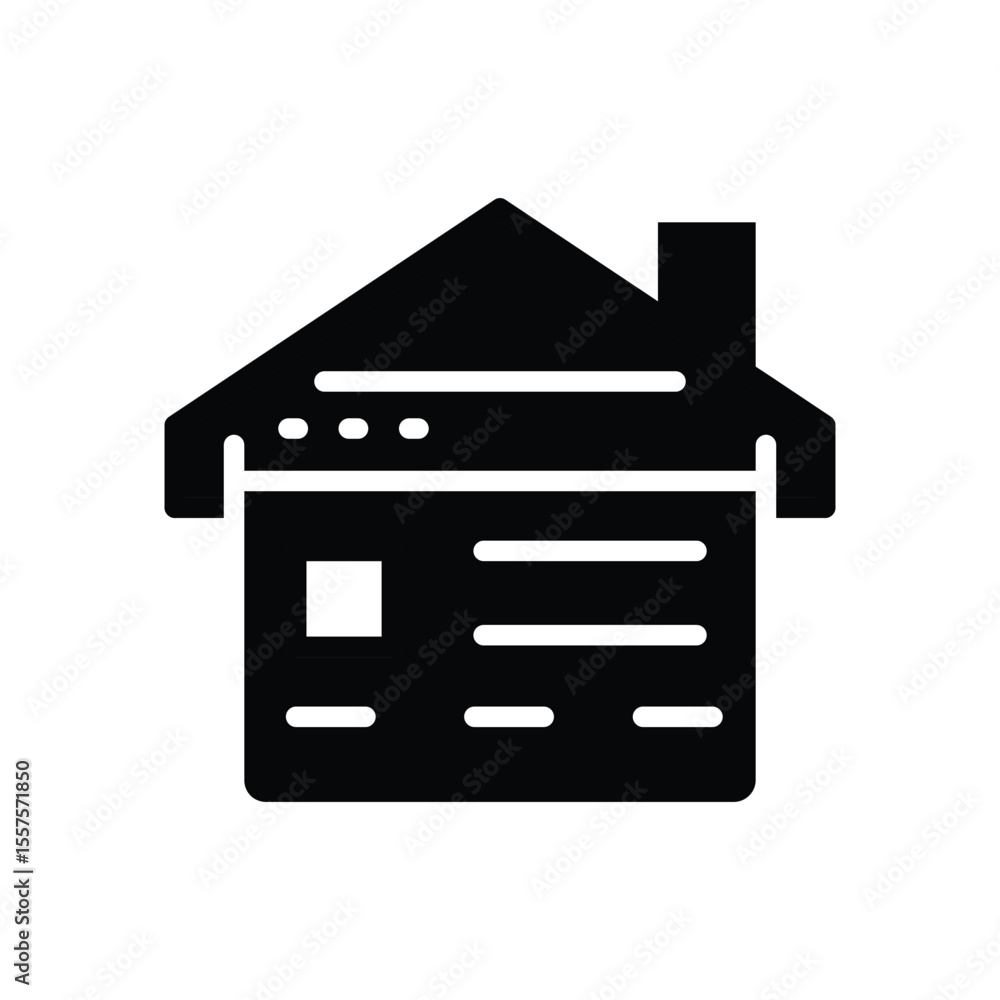 Poster homepage solid icon symbol vector design good for web or mobile app