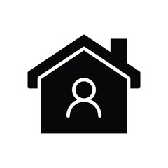 property owner solid icon symbol vector design good for web or mobile app