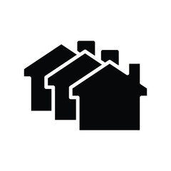 home town, vilage, estate solid icon symbol vector design good for web or mobile app