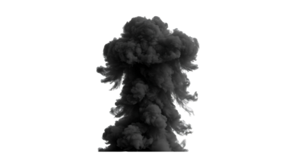 set of bad smoke pollution on transparency background
