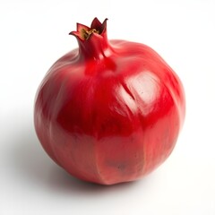 Pomegranate Burst with Ruby Seeds Splash – White Isolated Background