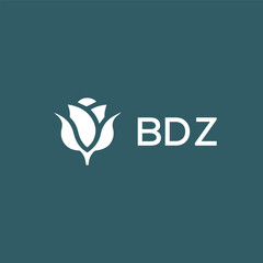BDZ Letter Initial Logo Design Template Vector Illustration