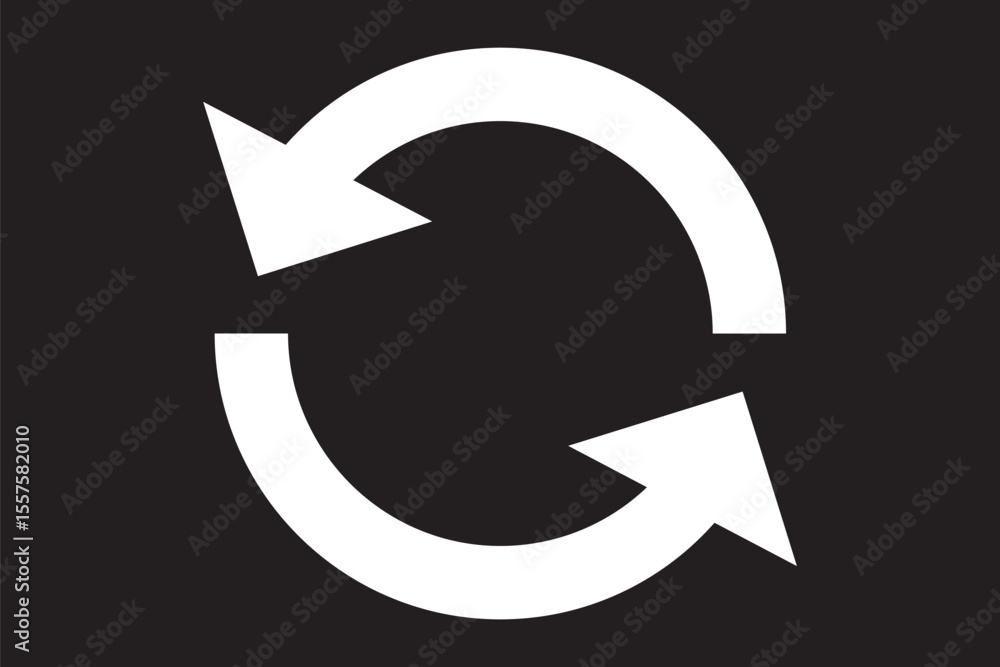 Fototapete recycle arrow icon. vector illustration of an arrow icon. design element. recycle, reuse icon. circu