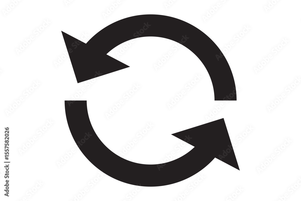 Poster recycle arrow icon. vector illustration of an arrow icon. design element. recycle, reuse icon. circu