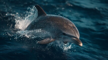 Obraz premium Dolphin leaping from the sea