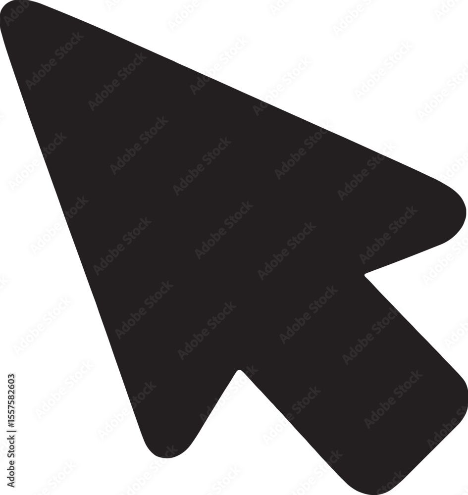 Poster black computer mouse pointer arrow icon isolated on white background isolated on transparent backgro