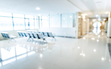 Empty waiting room in the hospital