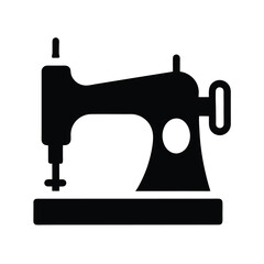 Vintage Sewing Machine Icon Silhouette