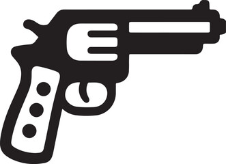Modern Gun Icon Vector for Tactical and Shooting Illustrations Design.