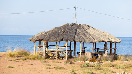 abandoned house in resort center near Issyk-kul. Kyrgyzstan