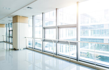 Background of empty hospital corridor