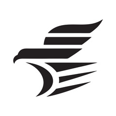 Flying Falcon Logo Trail Effect