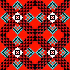 Colorful seamless geometric heart pattern for modern abstract decoration