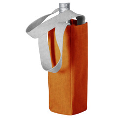 Use this Outstanding Cotton Bottle Bag Mock Up In Scarlet Ibiz Color and everything becomes more...